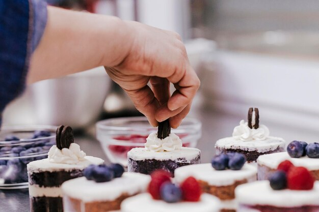 Foto nahaufnahme von handkuchen