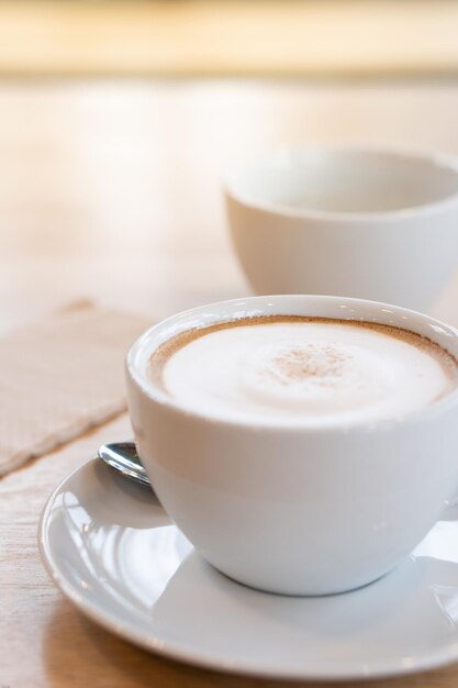 Foto nahaufnahme von kaffee auf dem tisch