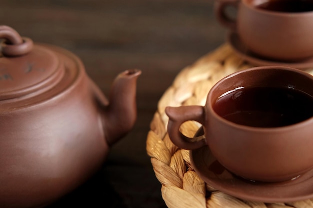 Nahaufnahme von Kaffee auf dem Tisch