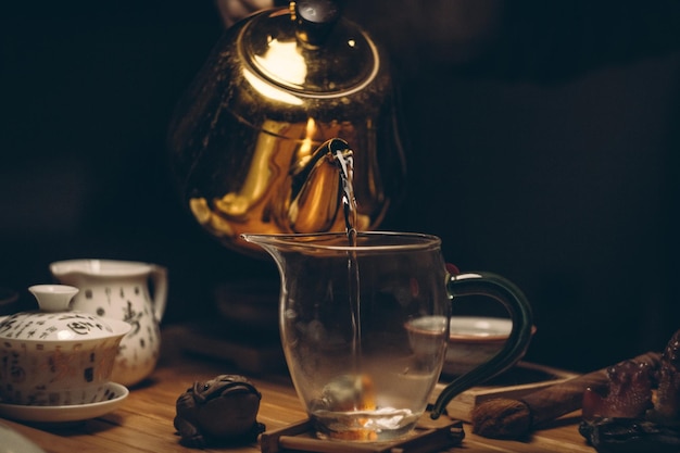 Foto nahaufnahme von kaffee auf dem tisch