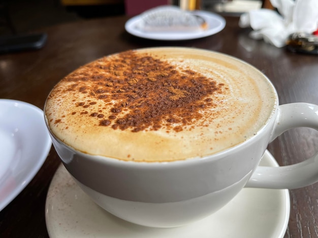 Foto nahaufnahme von kaffee auf dem tisch