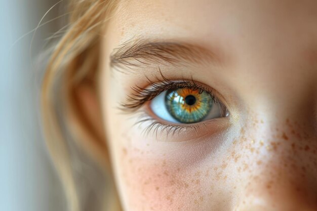 Nahaufnahme von Kindern mit blauen Augen