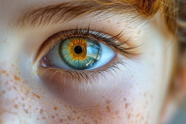 Nahaufnahme von Kindern mit blauen Augen