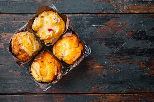 Nahaufnahme von köstlichen hausgemachten Muffins