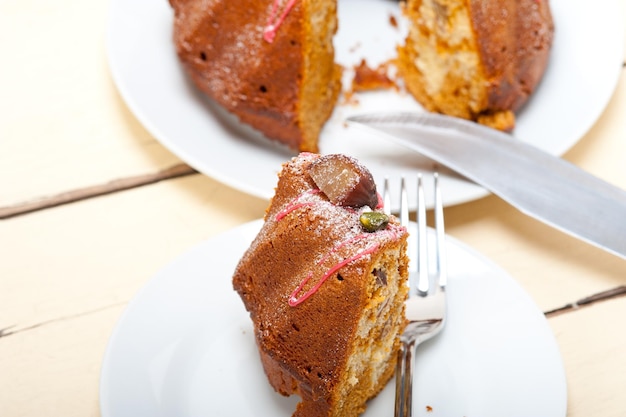 Foto nahaufnahme von kuchen auf dem teller