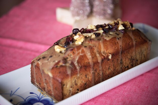 Foto nahaufnahme von kuchen auf dem teller