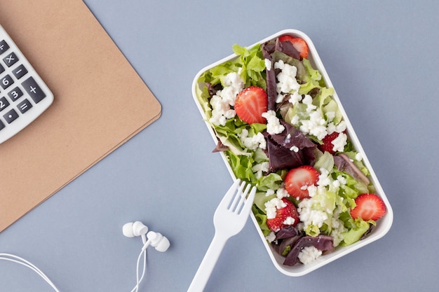 Nahaufnahme von Lunchboxen mit leckerem Essen