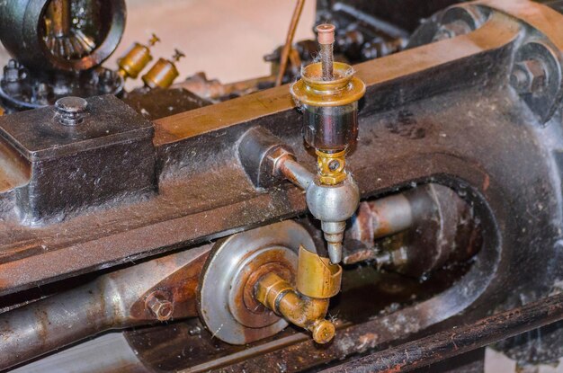 Foto nahaufnahme von maschinen in einer fabrik