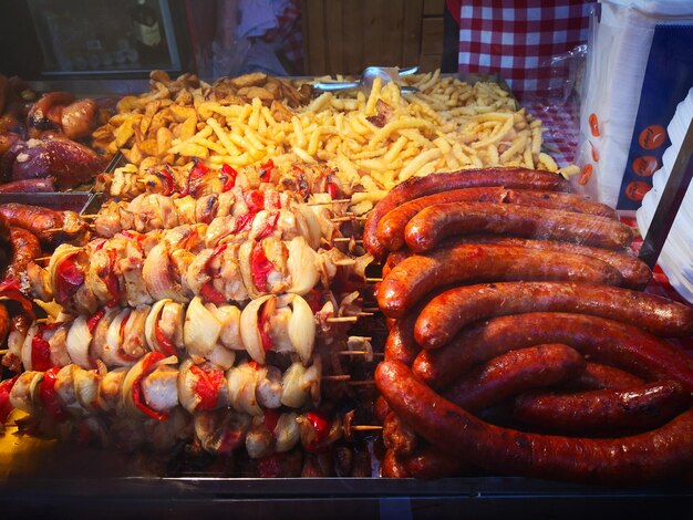 Foto nahaufnahme von meeresfrüchten auf dem grill