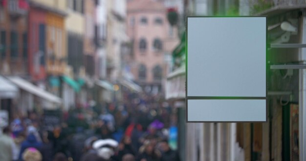 Foto nahaufnahme von menschen auf der straße gegen ein gebäude