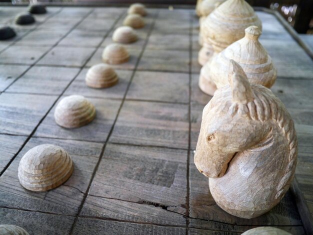 Foto nahaufnahme von muscheln auf dem tisch