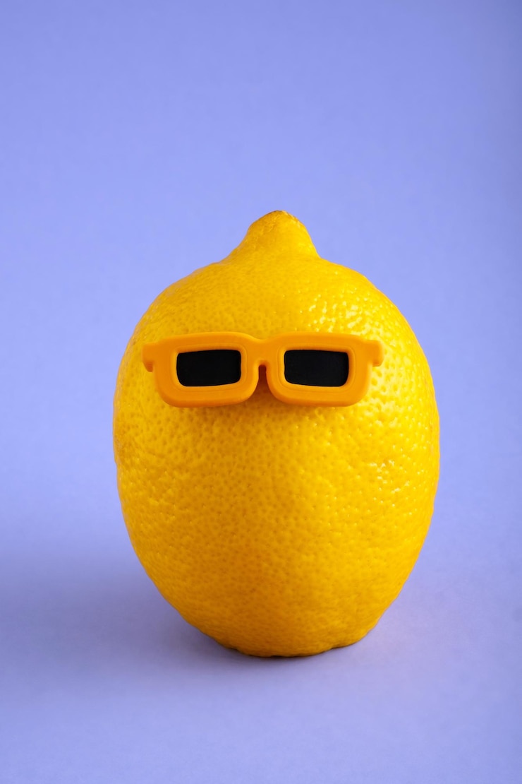 Foto nahaufnahme von orange vor blauem hintergrund