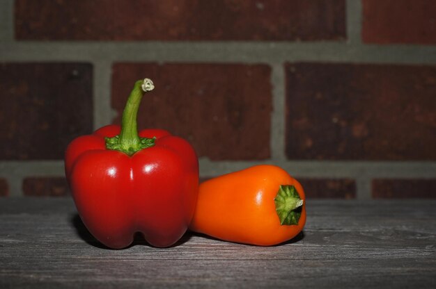 Foto nahaufnahme von paprika auf dem tisch