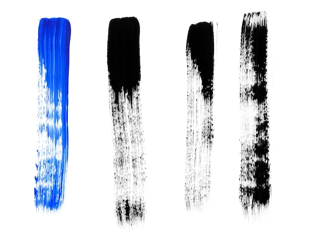 Foto nahaufnahme von pinselstrichen vor weißem hintergrund