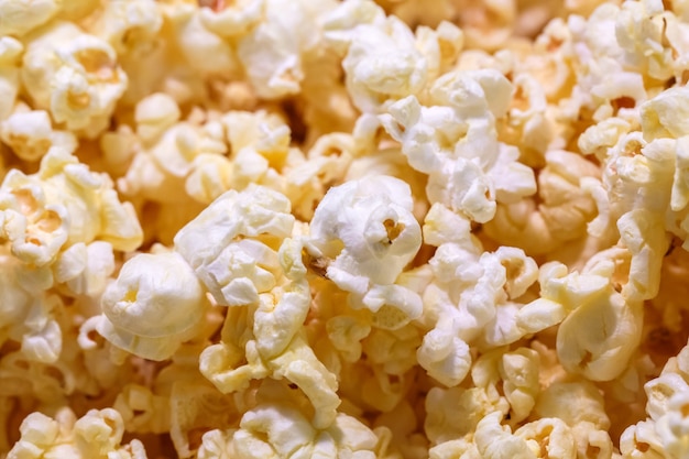 Nahaufnahme von Popcorn Textur