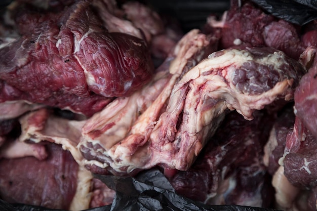 Nahaufnahme von rohem Fleisch