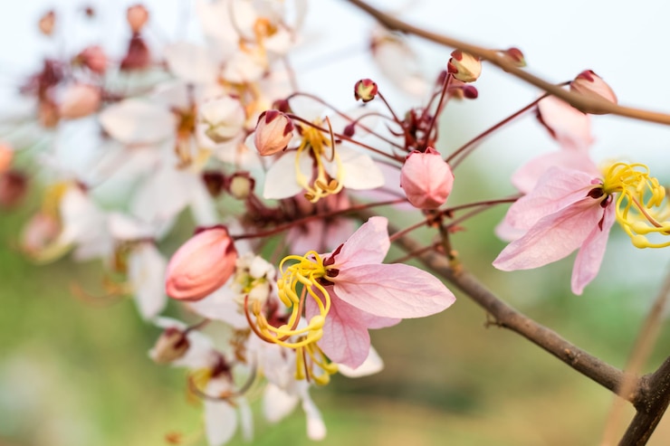 Foto nahaufnahme von rosa kirschblüten