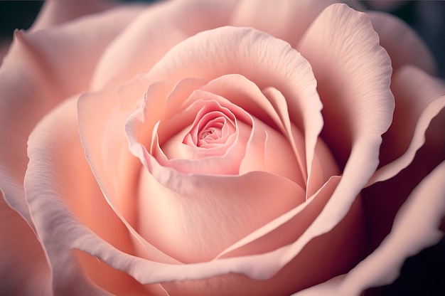 Nahaufnahme von rosa Rose rosa Rosenblüte frisch schöne Rose generative ai