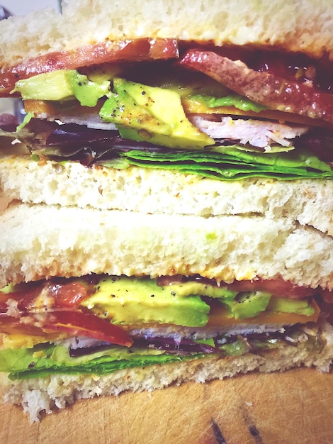 Foto nahaufnahme von sandwiches