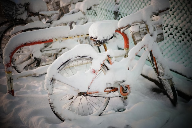 Foto nahaufnahme von schnee