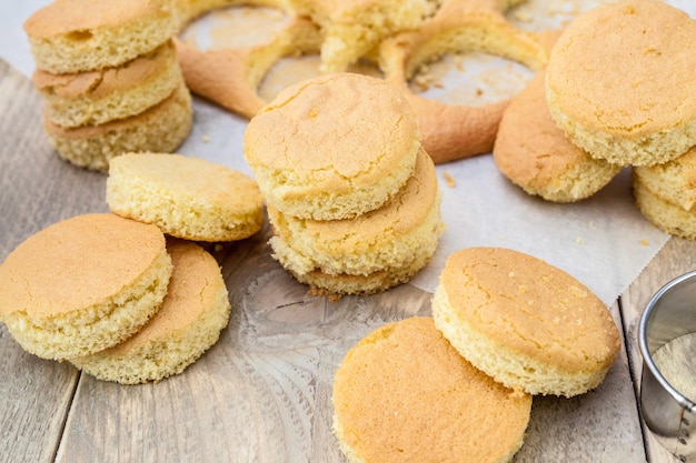 Nahaufnahme von Schwammkuchen