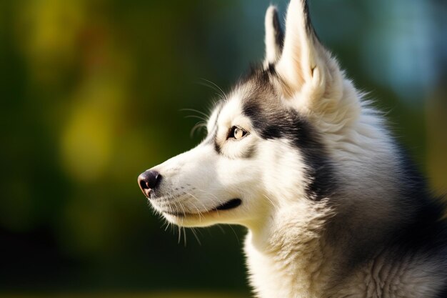 Foto nahaufnahme von sibirischem husky-hund