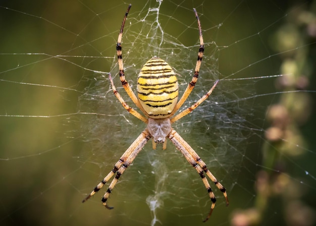 Foto nahaufnahme von spinne und netz