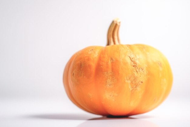 Nahaufnahme von Squash auf weißem Hintergrund mit Kopierbereich Gesundes veganes vegetarisches Essenskonzept