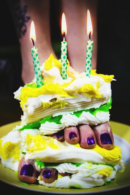 Foto nahaufnahme von süßem essen