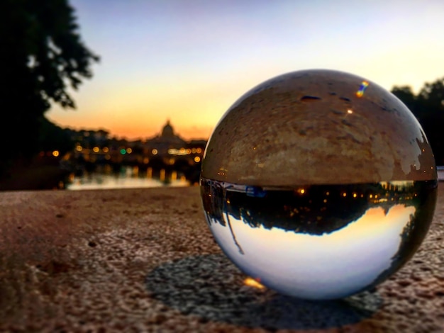 Foto nahaufnahme von wasser gegen den himmel bei sonnenuntergang