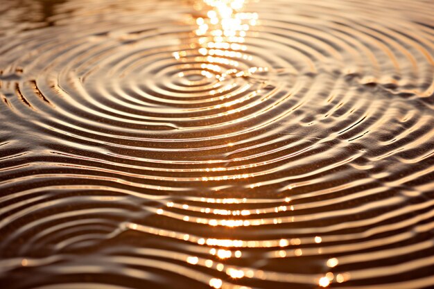 Nahaufnahme von Wasserwellen im Sonnenlicht