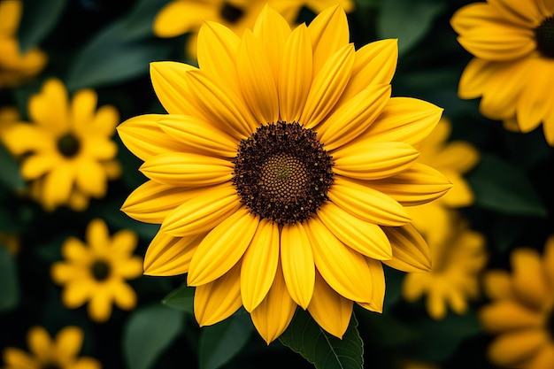 Nahaufnahme von wunderschönen Sonnenblumen