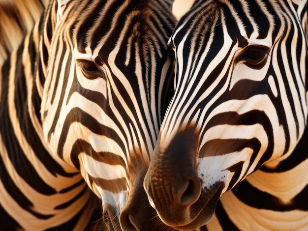 Nahaufnahme von Zebras in freier Wildbahn