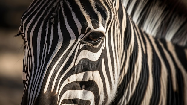 Nahaufnahme von Zebras mit schwarzen und weißen Streifen, KI generiert