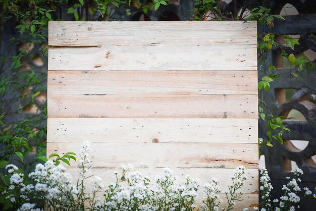 Foto nahaufnahme weißer topfpflanzen auf einer holzplatte