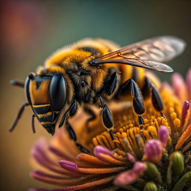 Nahaufnahmen von niedlichen und farbenfrohen Insekten