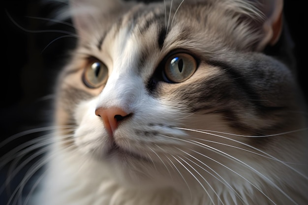 Nahaufnahmeporträt einer Ragdoll-Katze mit blauen Augen