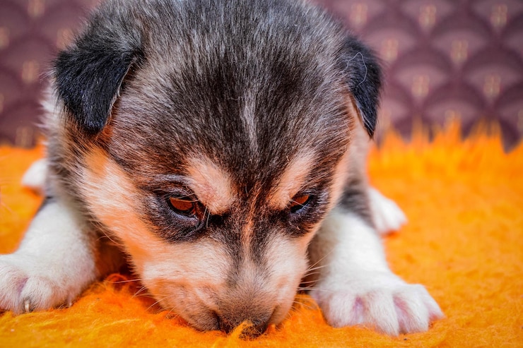 Foto nahaufnahmeporträt eines hundes
