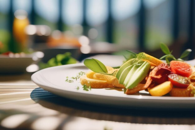 Nahaufsicht auf leckeres Essen Nahaufnahme auf leckere Nahrung