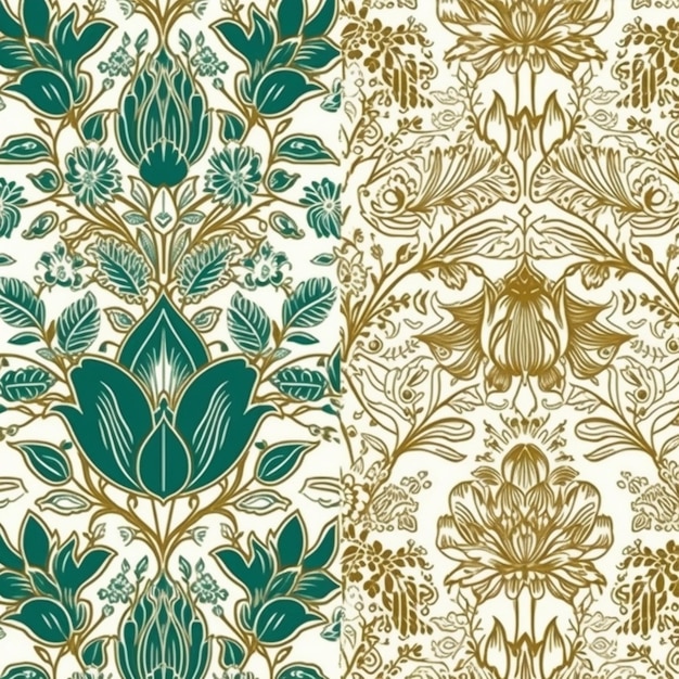 Foto nahtlos_muster_exquisite_floral_gold