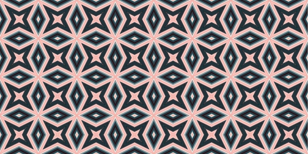 Nahtlose abstrakte Muster Hintergrund von Rauten- und Dreiecksmustern Sternmuster Modetrends