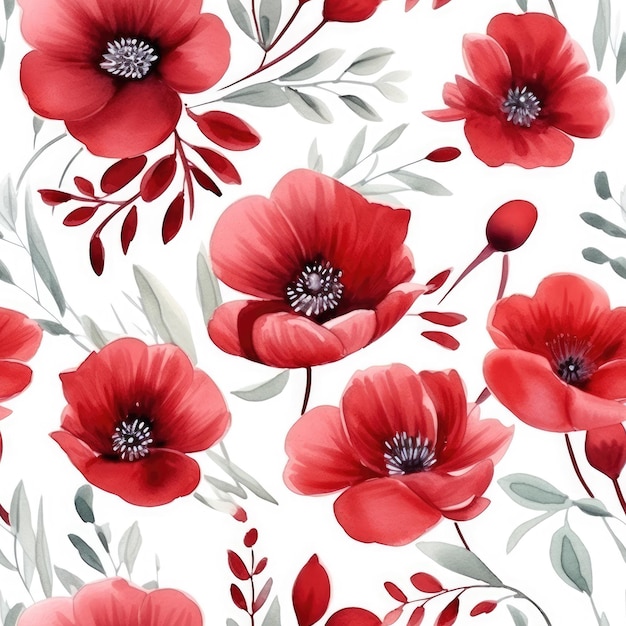 Nahtlose Aquarell-Textilmuster mit floralen Blumenmustern für Stoff-Digitaldruck