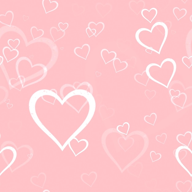 Foto nahtlose herzen auf den hintergrund gesprüht happy valentine day dekoration seamless pattern