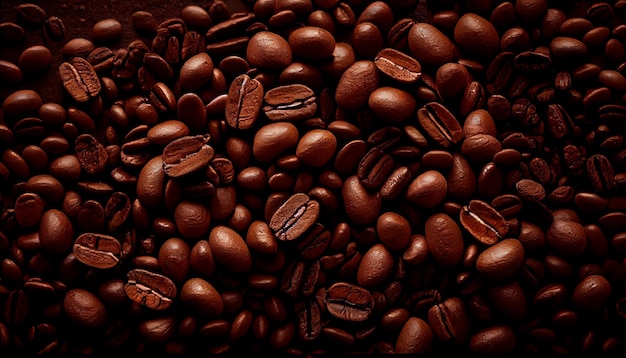 Nahtlose Kaffeebohnen Hintergrundbild Generative AI