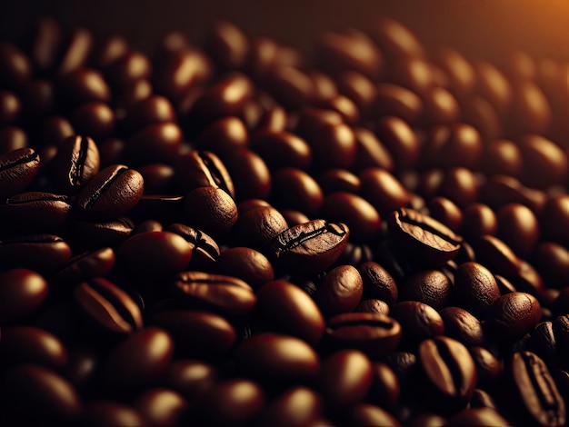 Nahtlose Kaffeebohnen Hintergrundtapeten ai generativ