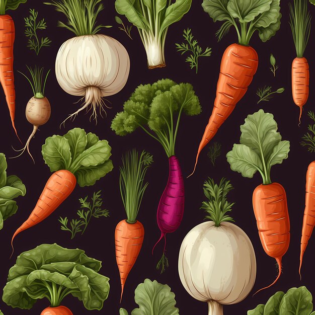 nahtlose Muster von Gemüse