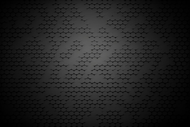 nahtlose Textur mit einem Hexagonmuster auf dunklem Hintergrund.