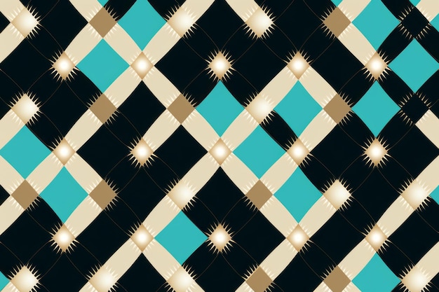 Nahtloser Diamant-Gitter-Punkt-Hintergrund, generative KI