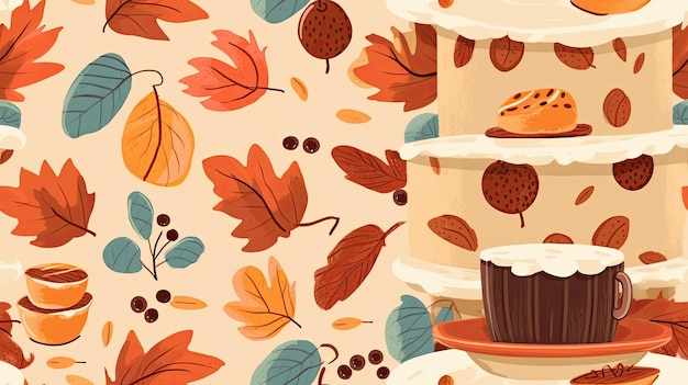 nahtloser, gemütlicher Herbstkuchen