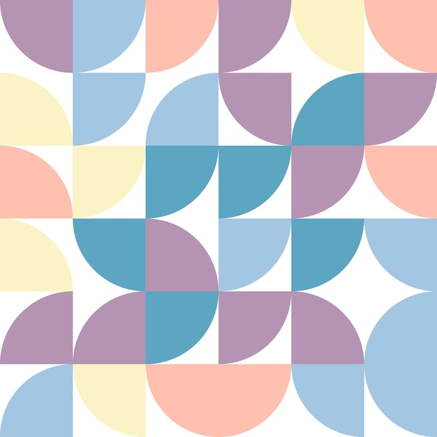 Nahtloser geometrischer Hintergrund mit farbigen Elementen. Vorlage für Texturen, Textilien, Tapeten, Bildschirmschoner, Cover und kreative Ideen